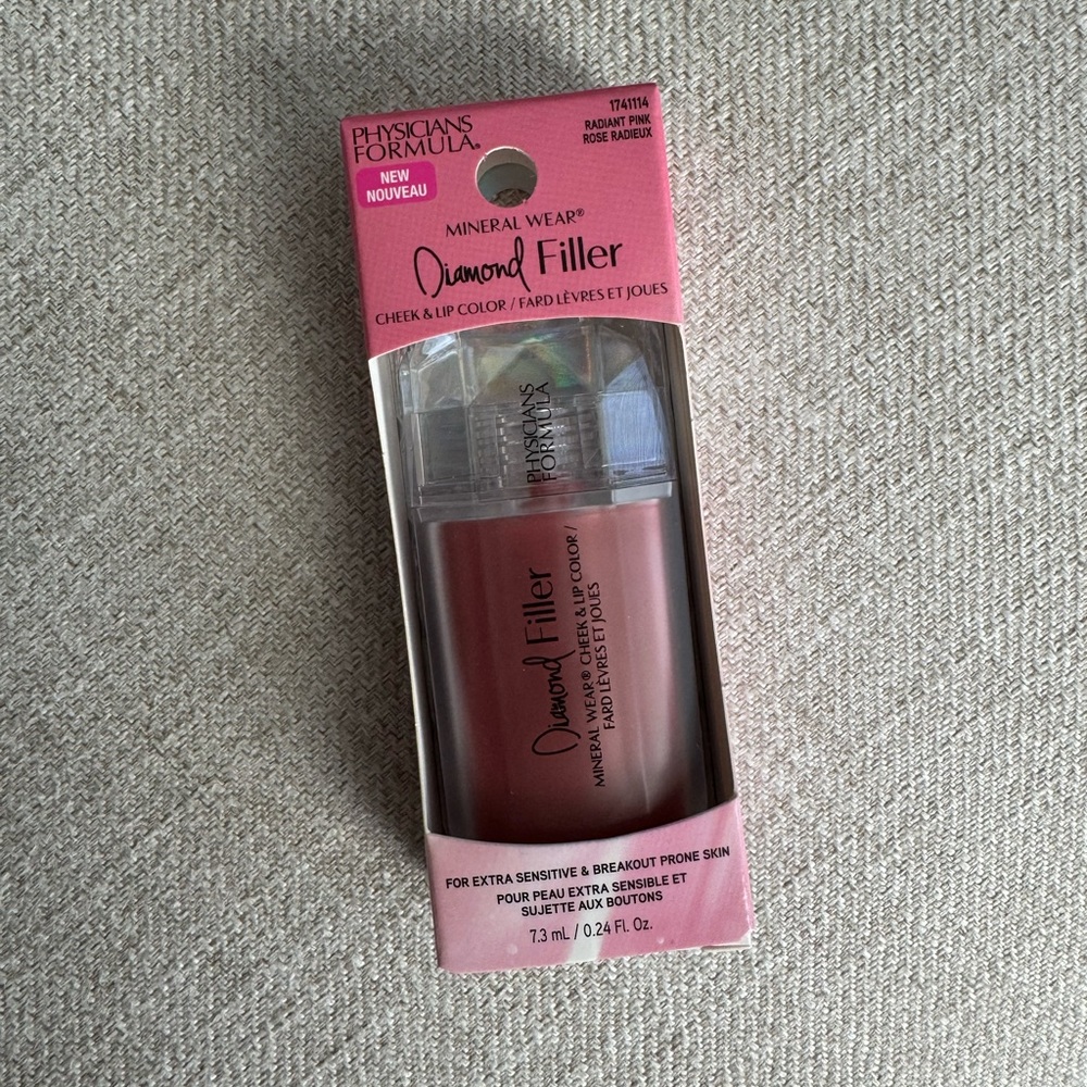 Physicians Formula Mineral Wear Diamond Lip Filler (Radiant Pink) Cheeks + Lips
